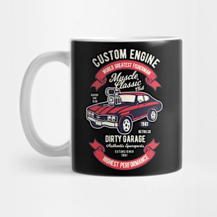 Muscle Classic Car Club, Vintage Retro Classic Mug